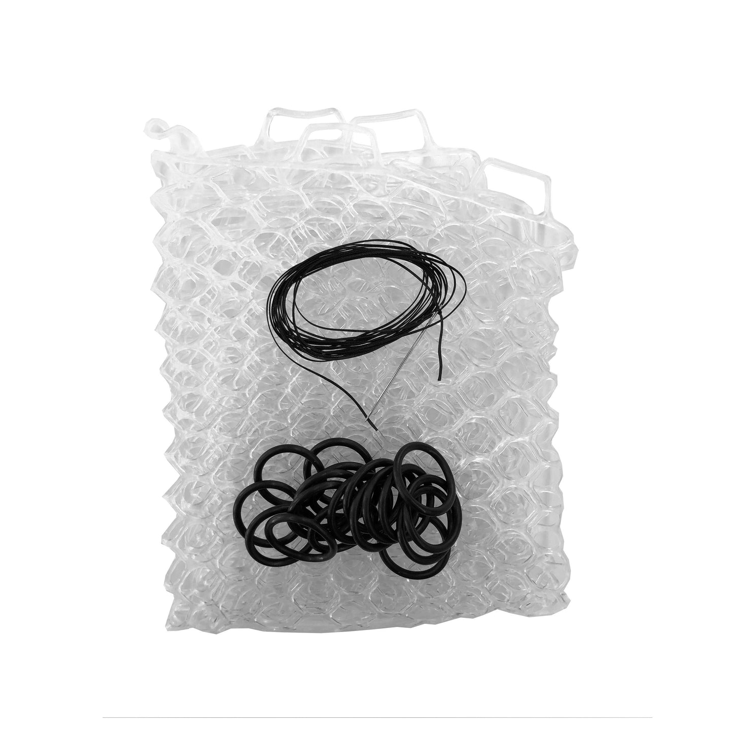 Clear | 19" Large Clear - Nomad Replacement Rubber Fly Fishing Net | FEATURED